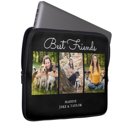 Foto Collage Best Friends Electronics Bag Laptop Sleeve (Voorkant Rechts)