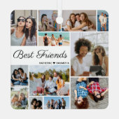 Foto Collage Best Friends Forever C Metalen Ornament (Achterkant)