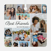 Foto Collage Best Friends Forever C Metalen Ornament (Voorkant)