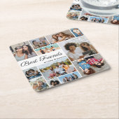 Foto Collage Best Friends Forever Kartonnen Onderzetters (Schuin)
