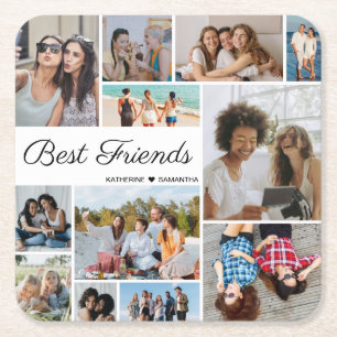 Foto Collage Best Friends Forever Kartonnen Onderzetters