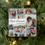Foto Collage Best Friends Forever Keramisch Ornament<br><div class="desc">Creëer Uw eigen,  eenvoudige beste vrienden,  fotocollage,  voeg uw eigen foto's toe,  voeg uw namen toe en maak het uw eigen. Maak een gepersonaliseerde fotocollage voor vrienden met kerst,  verjaardagen,  Feestdagen,  speciale gelegenheden en meer.</div>