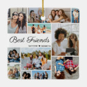 Foto Collage Best Friends Forever Keramisch Ornament (Achterkant)