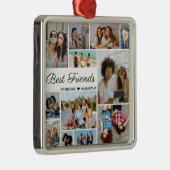 Foto Collage Best Friends Forever Metalen Ornament (Rechts)