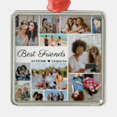Foto Collage Best Friends Forever Metalen Ornament (Voorkant)