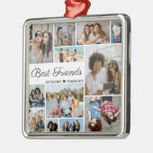 Foto Collage Best Friends Forever Metalen Ornament (Links)