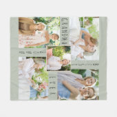 Foto Collage Best Grandma Ever Green Fleece Deken (Voorkant (Horizontaal))
