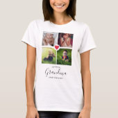 Foto Collage Best Grandma Persoonlijk aangepast T-shirt (Voorkant)