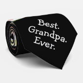 Foto Collage Best Grandpa Ever Black White Stropdas (Opgerold)