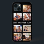 Foto Collage Best Husband Ever in Black White Case-Mate iPhone Case<br><div class="desc">Show je man,  hij is de beste. Husband. Ooit" met dit leuke zwarte en witte design. Voeg 7 van je eigen foto's toe om hem te shows hoeveel je hem waardeert. U kunt de tekst ook wijzigen.</div>