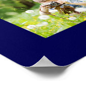 Foto Collage Best oom Ever Navy Blue Poster (Hoek)