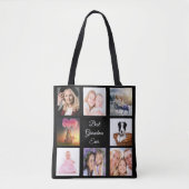 Foto collage beste grootmoeder ooit zwarte grootmo tote bag (Voorkant)