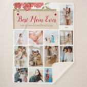 Foto Collage Beste Mam Ooit Modern Moederdag Sherpa Deken (Voorkant)