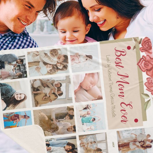 Foto Collage Beste Mam Ooit Modern Moederdag Sherpa Deken