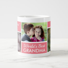 Foto-collage 'Beste oma ter wereld' Grote Koffiekop