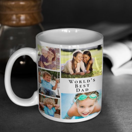 Foto Collage 'Beste Papa ter Wereld' Koffiemok