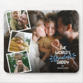 Foto-collage 'Beste papa ter wereld' Muismat (Voorkant)
