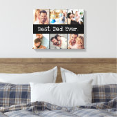 Foto Collage Beste vader ooit in zwart-wit Canvas Afdruk (Insitu (Slaapkamer))