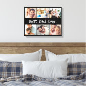 Foto Collage Beste vader ooit in zwart-wit Canvas Afdruk (Insitu (Slaapkamer))