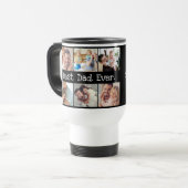 Foto Collage Beste vader ooit in zwart-wit Reisbeker (Voorkant links)