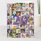 Foto Collage Big Birthday Kaart op 20 of 48 jaar (Voorkant)