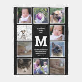 Foto: Collage Black and White Monogram 10 Foto: Fleece Deken (Voorkant)