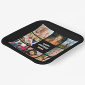 Foto Collage Black en White Custom Paper-Bord Papieren Bordje (Gebogen)