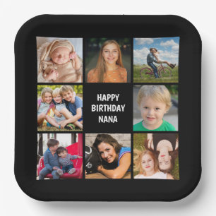 Foto Collage Black en White Custom Paper-Bord Papieren Bordje