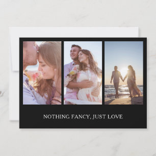 Foto Collage Black Modern Weddenschappen Reception Kaart