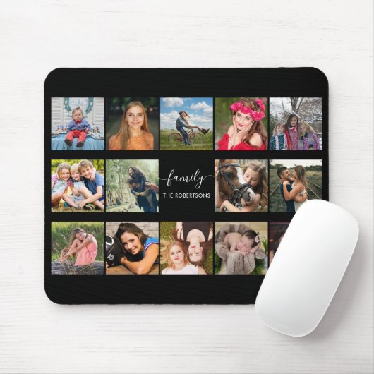 Foto Collage Black Muismat (Met muis)