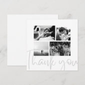 Foto Collage Black White Weddenschap Hartelijk dan Kaart (Voorkant / Achterkant)