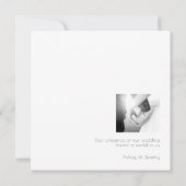 Foto Collage Black White Weddenschap Hartelijk dan Kaart (Achterkant)