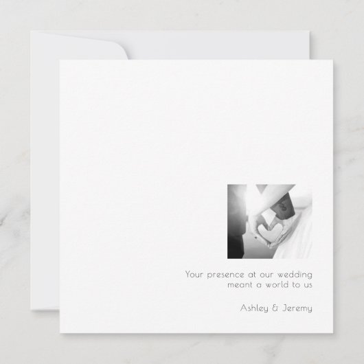 Foto Collage Black White Weddenschap Hartelijk dan Kaart (Achterkant)