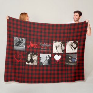 Foto Collage Blanket - Liefde/bruiloft/Jubileum Fleece Deken