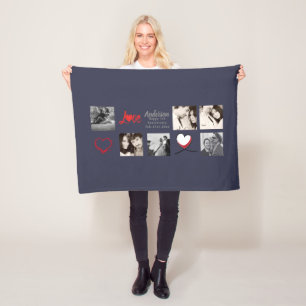 Foto Collage Blanket - Liefde/bruiloft/Jubileum Fleece Deken