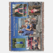 Foto Collage Blanket met uw 5 foto's en tekst Deken (Voorkant Verticaal)