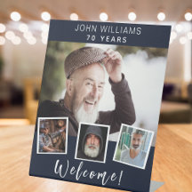 Foto: collage blauwe witte verjaardagsfeestje, wel