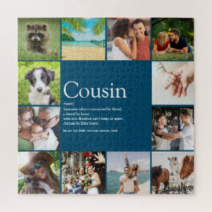Foto: Collage Blue Fun Best Cousin Ever Definition Legpuzzel
