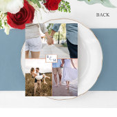 Foto Collage, Blue, Paars, Bourgogne Waterverf Save The Date