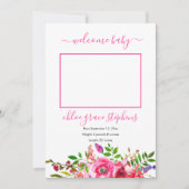 Foto Collage Boho Floral Girl Aankondiging (Voorkant)