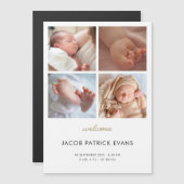 Foto Collage Boy Girl Birth Announding Magnet (Voorkant / Achterkant)