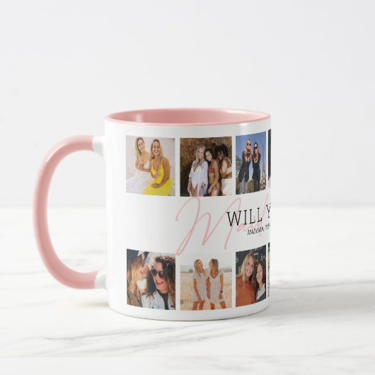 Foto-collage bruidsmeisje mok (Links)