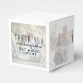 Foto Collage Bruiloft Favor Box Bedankdoosjes (Voorkant Zijde)