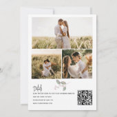 Foto Collage Bruiloft | QR-code uitnodigingen (Achterkant)