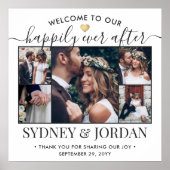 Foto Collage Bruiloft Welkom Fijne Huwelijk Ever A Poster (Voorkant)