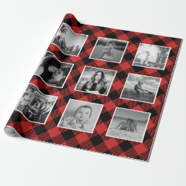Foto Collage Buffalo Pset Lumberjack Red Cadeaupapier