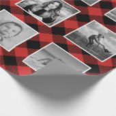 Foto Collage Buffalo Pset Lumberjack Red Cadeaupapier (Hoek)