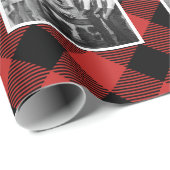 Foto Collage Buffalo Pset Lumberjack Red Cadeaupapier (Rol Hoek)