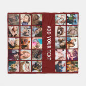 Foto: Collage Burgundy Fleece Deken (Voorkant (Horizontaal))