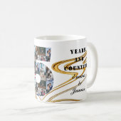 Foto collage cadeaus ter gelegenheid van 15-jarig  koffiemok (Voorkant rechts)